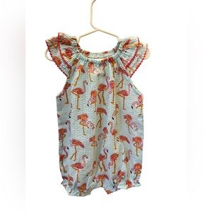 Mudpie Flamingo romper